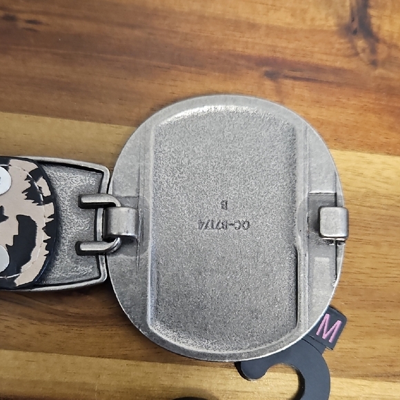 NEW! Boho Chic Betsey Johnson Black and Leopard Pattern Belt S/M - Picture 5 of 5